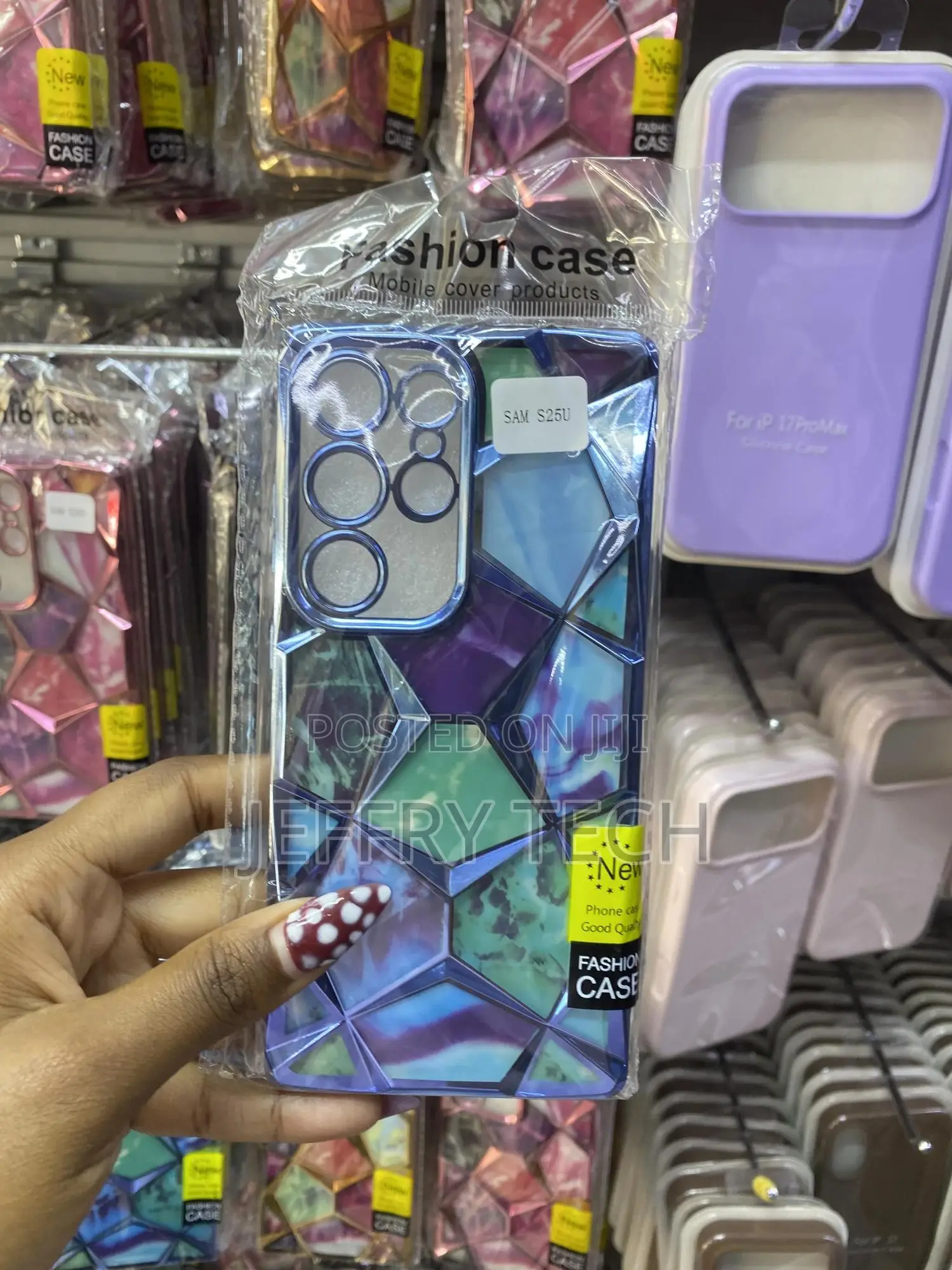 Elzii Samsung Galaxy S25 Ultra Glitter Sparkle Diamond Print Case