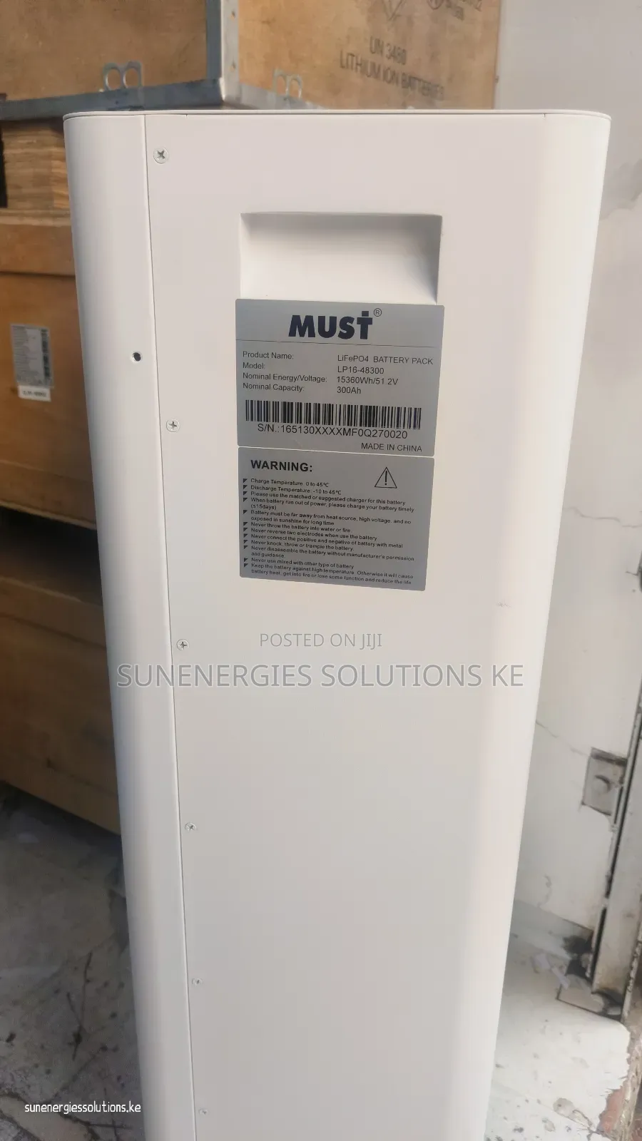 15.36kwh 300ah 51.2v Must Lithium Battery