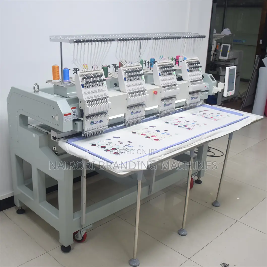 Industrial Four Embroidery Machine 12 15 Needles Caps Apparel Towel