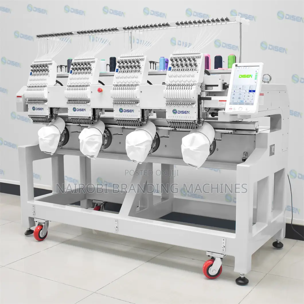 Commercial Four Heads Embroidery Machine Cap Hat T-Shirt Embroidery