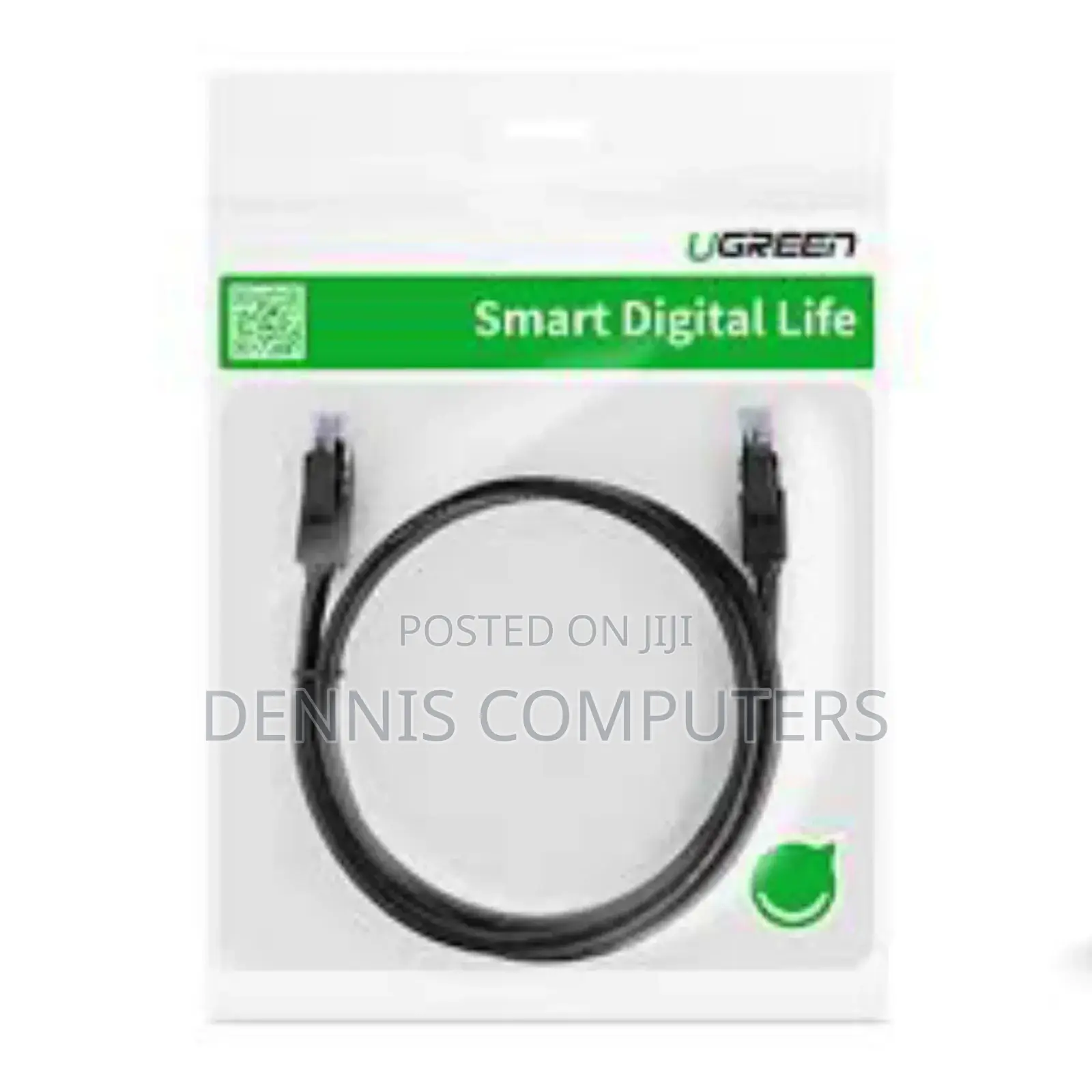 Ugreen Cat6 Utp Ethernet Cable 1m (Black) - Nw102