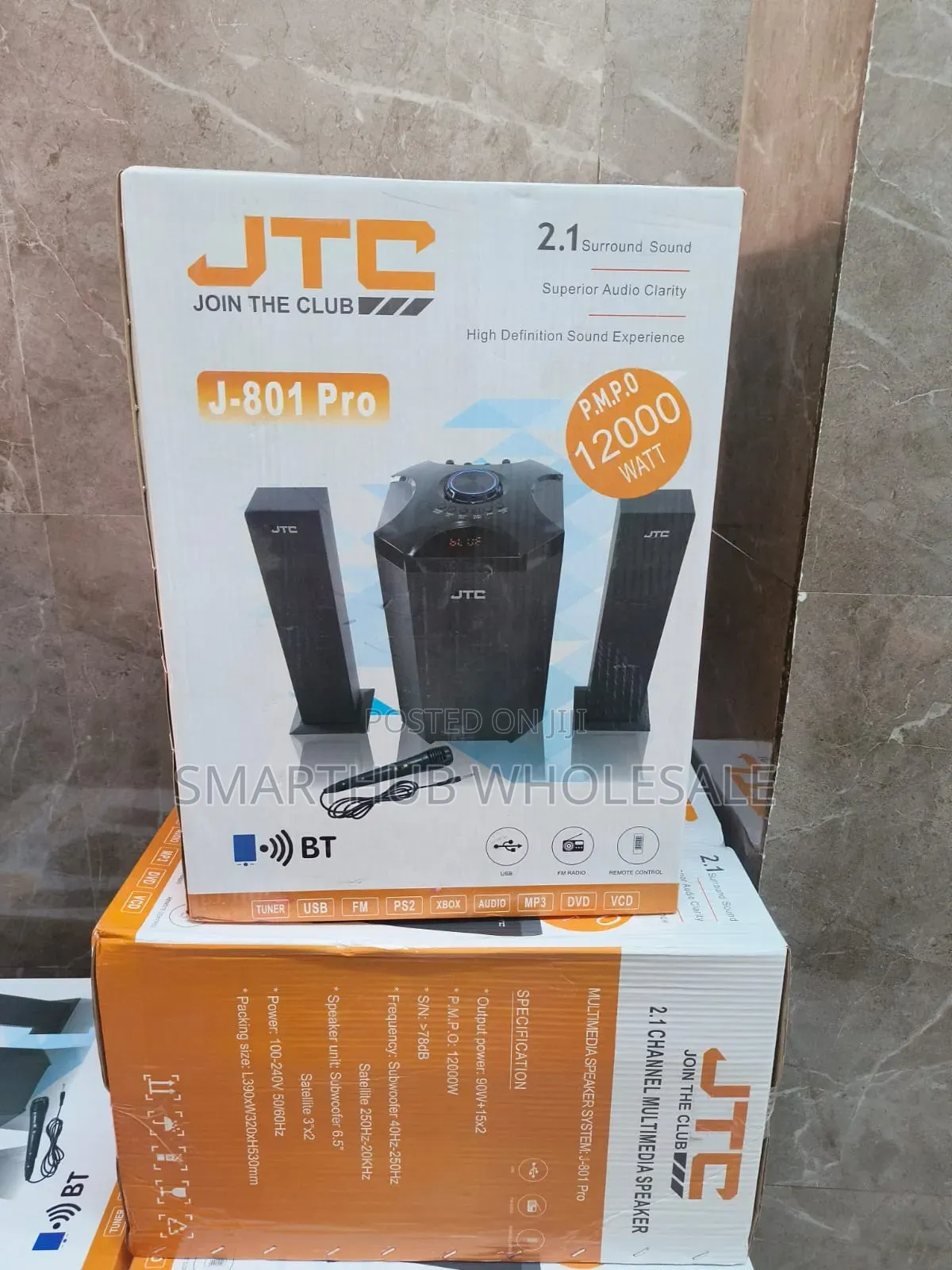 Jtc Mtungi 2.1ch Hometheatre-bt/Fm/Usb-12,000w-system