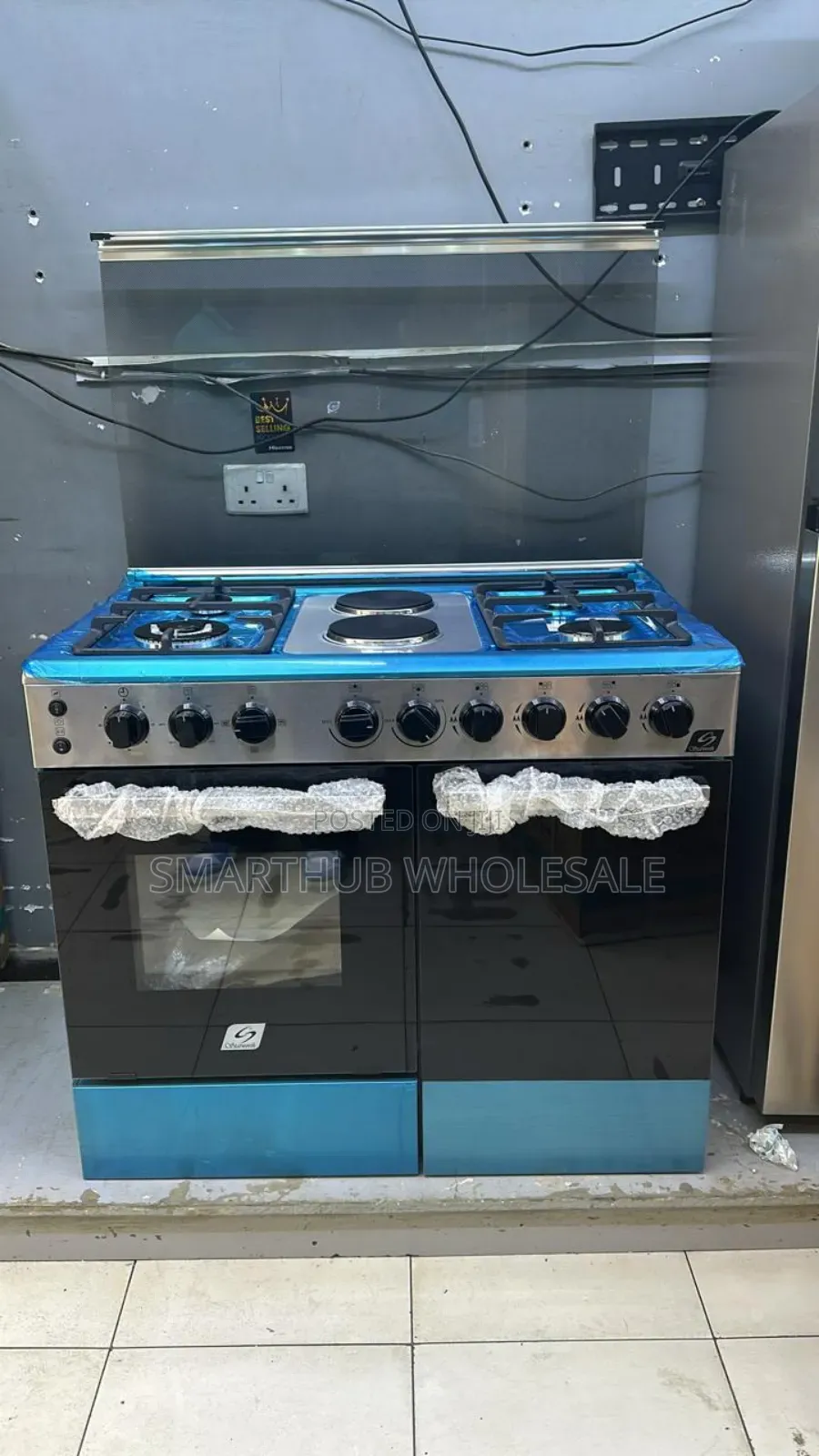 60*90 Starworth 4+2 Standing Cooker With Gas Compartment