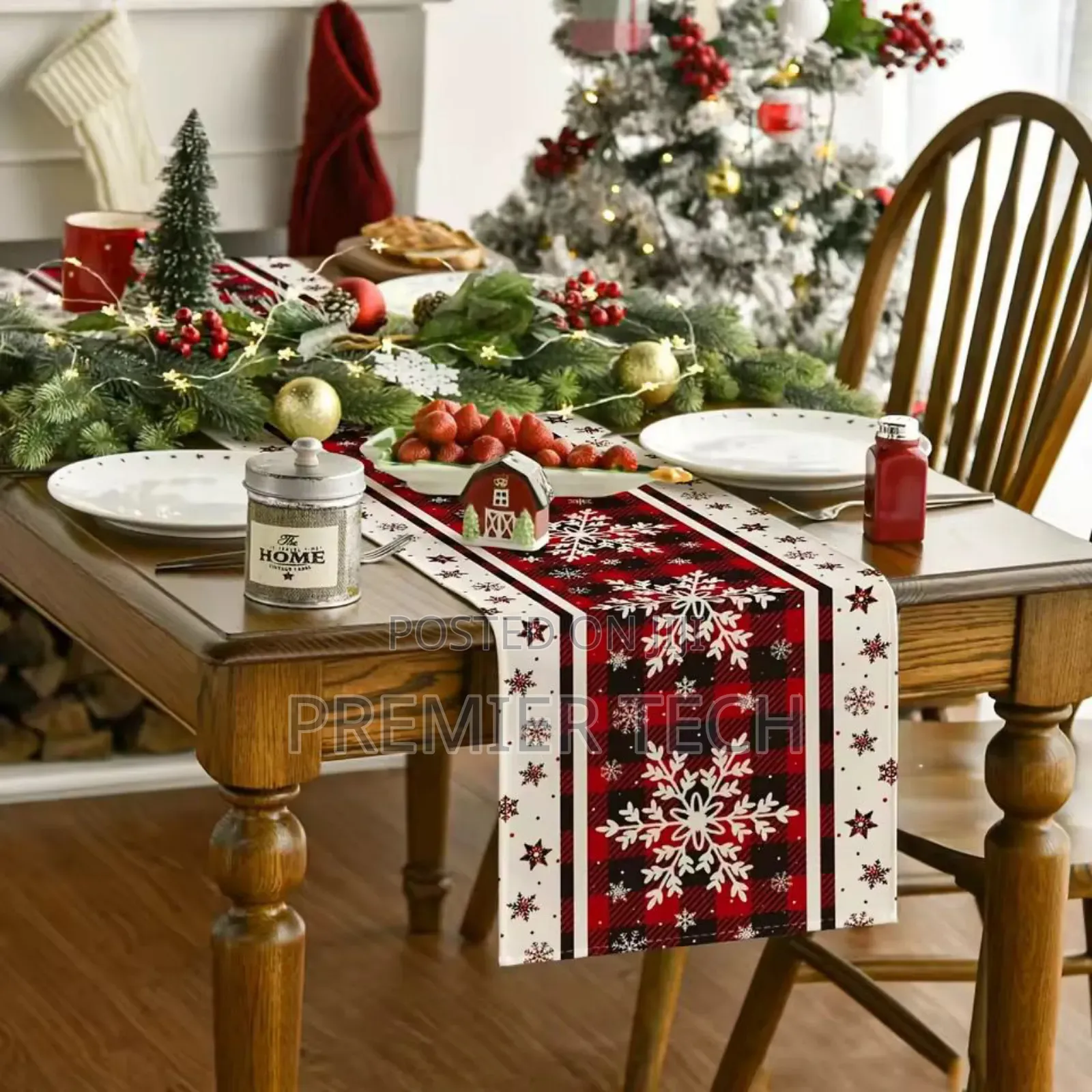 Christmas Table Runner Snowman Gnome Table Cloths Linen