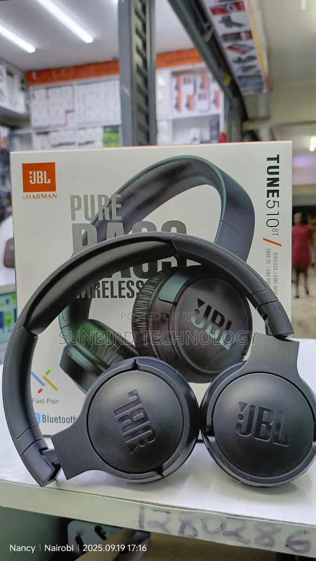 Black JBL 510 Headphones - main view