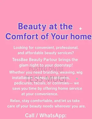 Home-Based Beauty Services - Hair, Nails Skin Care at Your Doorstep