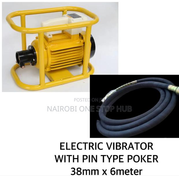 Electric Concrete Vibrator With a Pin-Type Poker