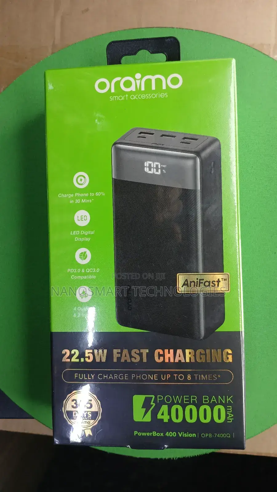 Oraimo Powerbox 400 Vision-40000mah Powerbank