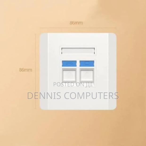 Ugreen Dual Port Wall Plate White - thumbnail 2