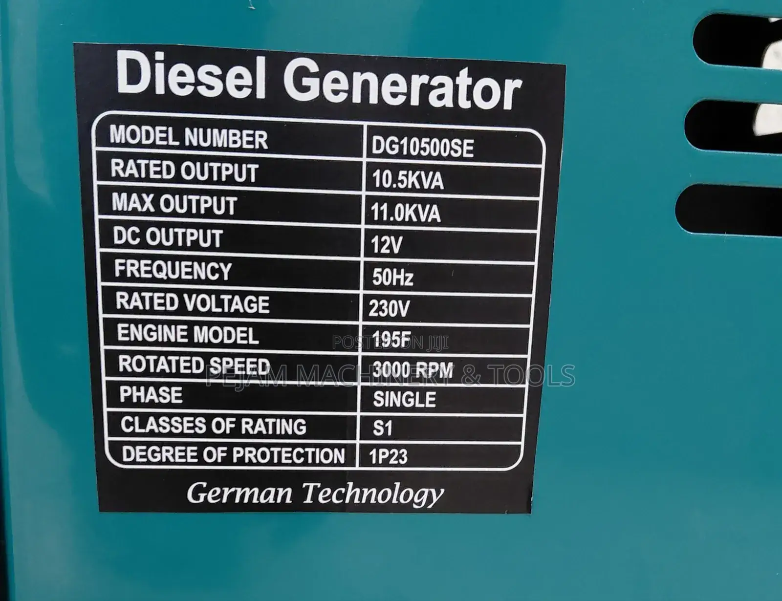 10.5kva Premier Silent Diesel Generator.