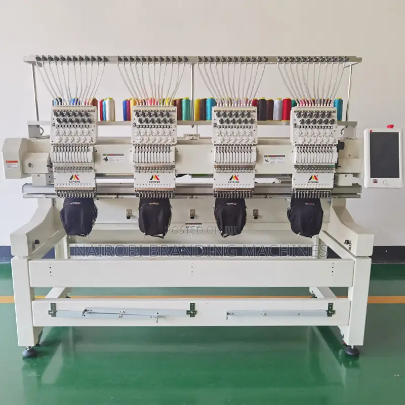 Industrial 9/12/15 Needles 4 Heads Computerized Embroidery Machine