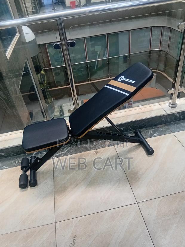 Black Adjustable Fitness Bench - main view