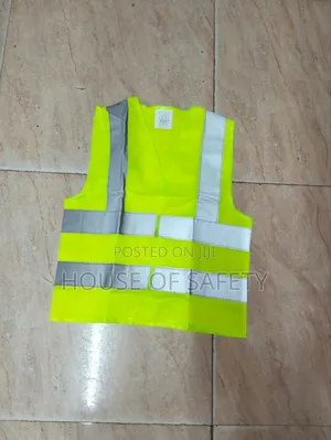 Four Sliver Strips Reflector Jackets In Luminous Green