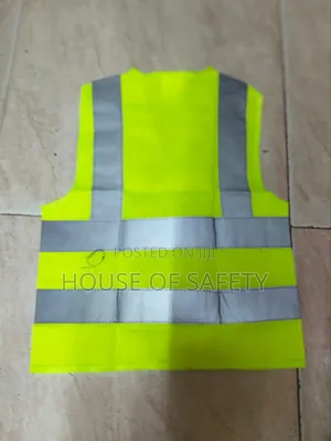 Four Sliver Strips Reflector Jackets In Luminous Green