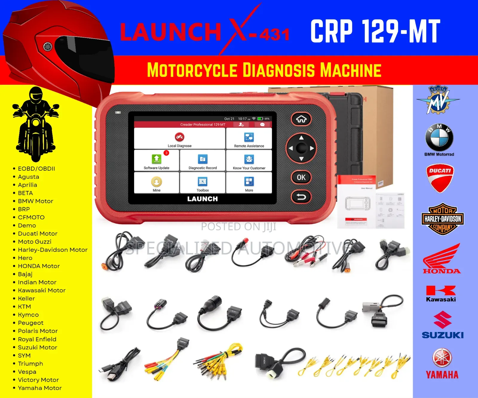 Launch X431 Crp129-Mt: Motorcycle Diagnosis Machine