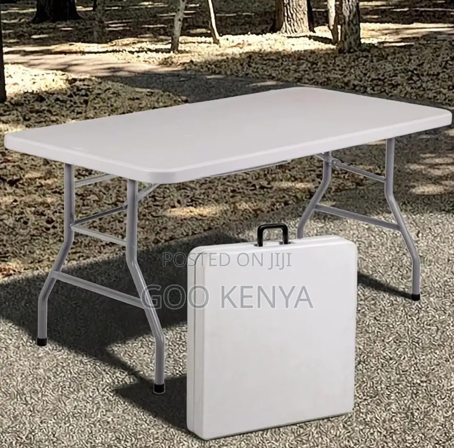 Home Table; White Folding Plastic Dining Camping Table for Outdoor