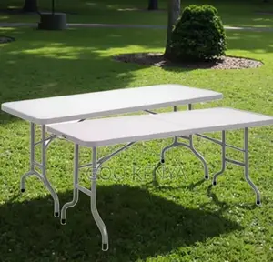 Home Table; White Folding Plastic Dining Camping Table for Outdoor