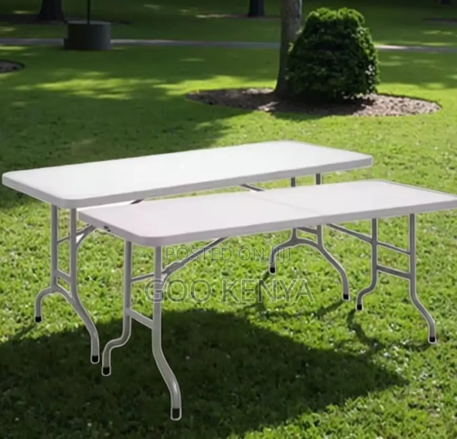 Home Table; White Folding Plastic Dining Camping Table for Outdoor