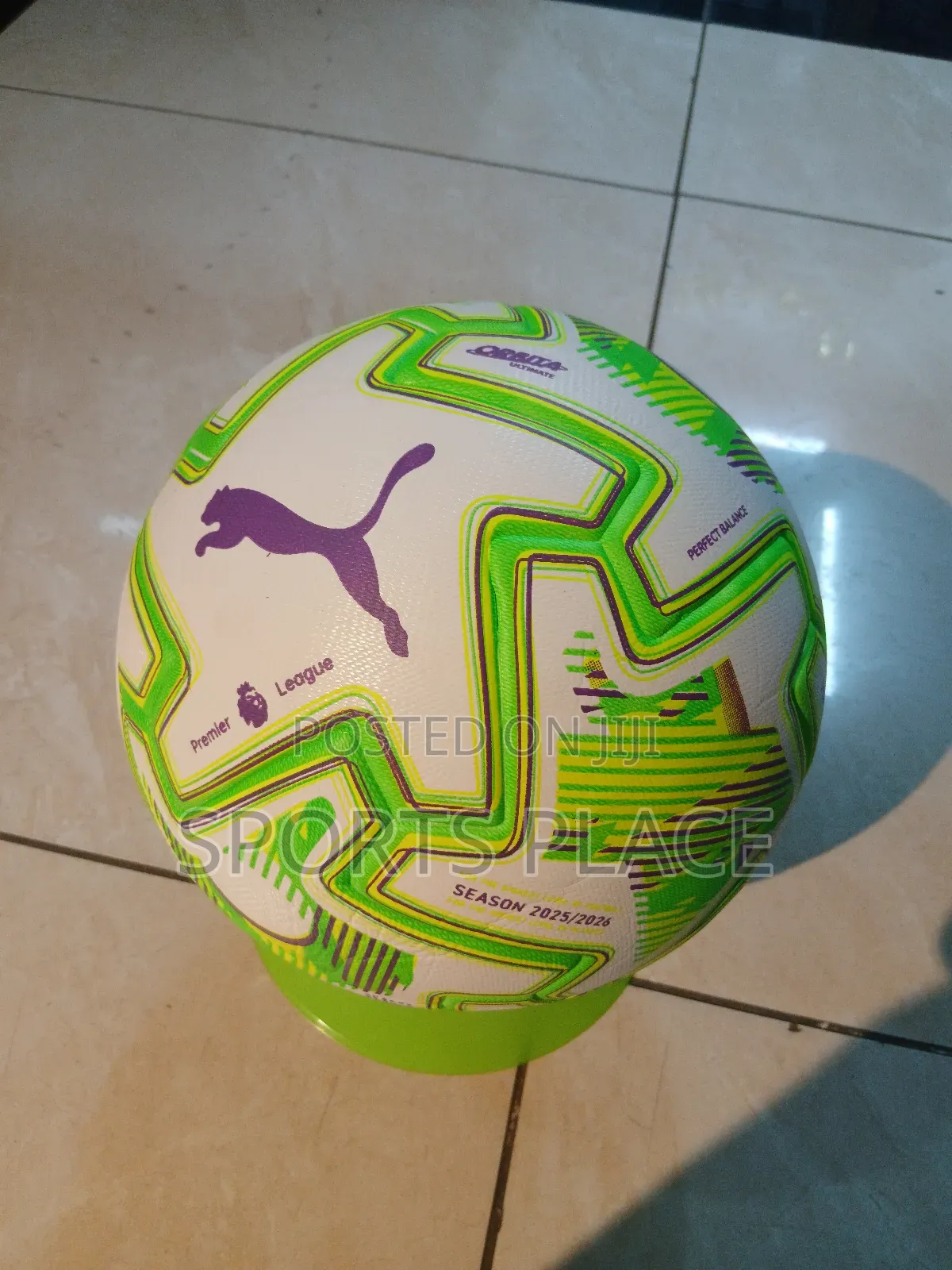 Puma Orbita Premier League Ball - Green/White Football