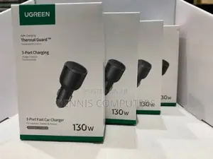 Ugreen 130w 3-Port Fast Car Charger - Ec705