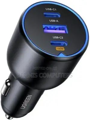 Ugreen 130w 3-Port Fast Car Charger - Ec705