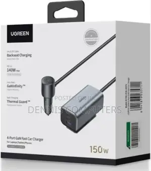 Ugreen 150w 4-Port Gan Fast Car Charger - Ec706