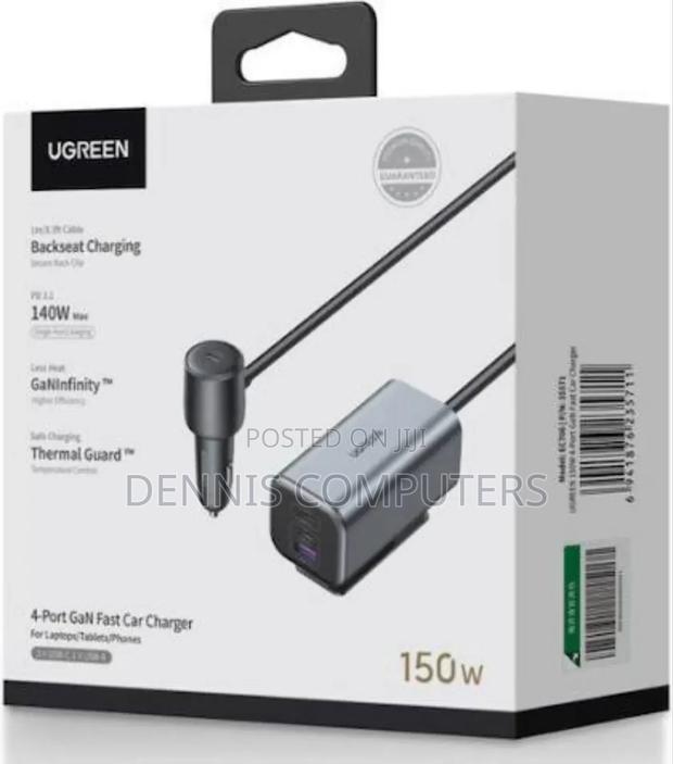 Ugreen 150w 4-Port Gan Fast Car Charger - Ec706