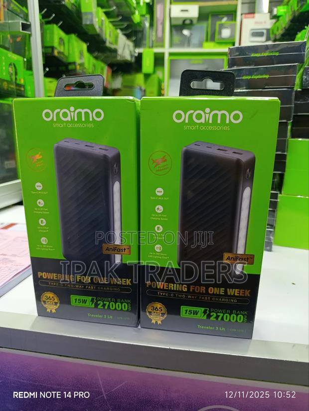 Oraimo Traveler 3 Lit 27000mah 15w Power Bank Opb-1270
