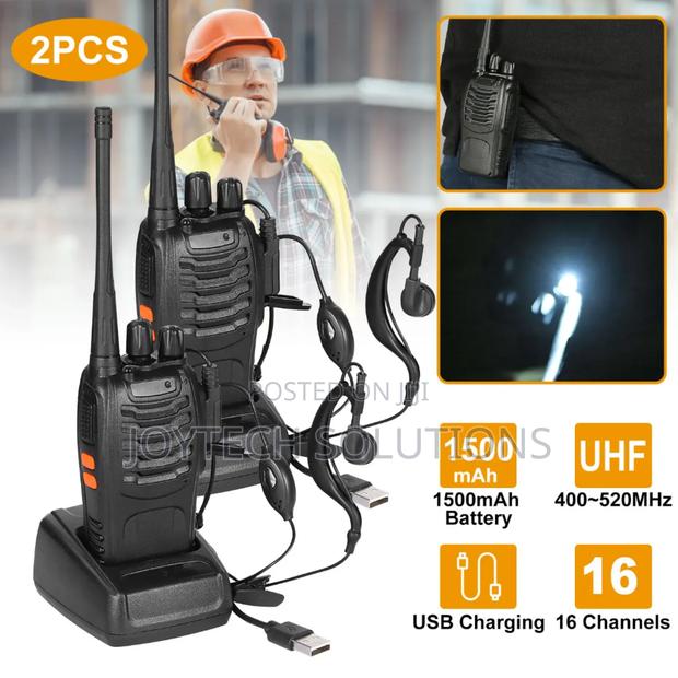 Baofeng 888s Security Walkie Talkies. 5 Km Long Range and 16 Channels
