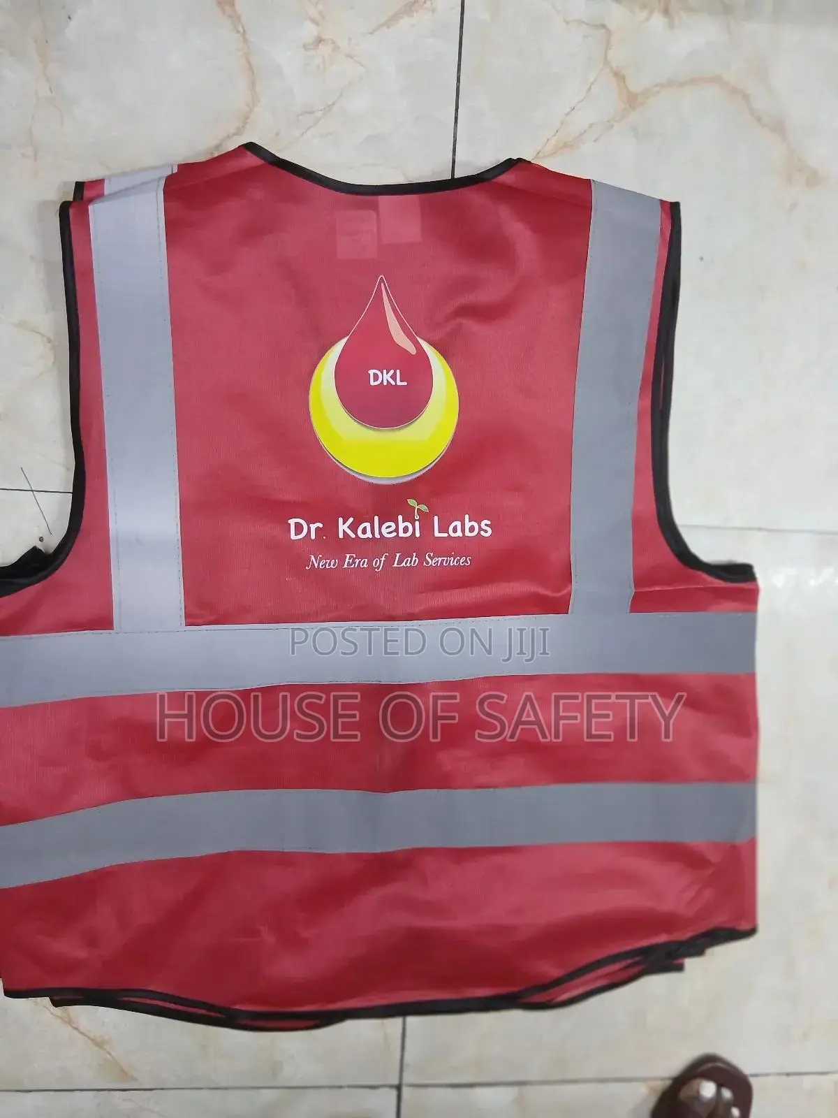 Heavy Duty Red Reflector Jackets Plus Branding Fee