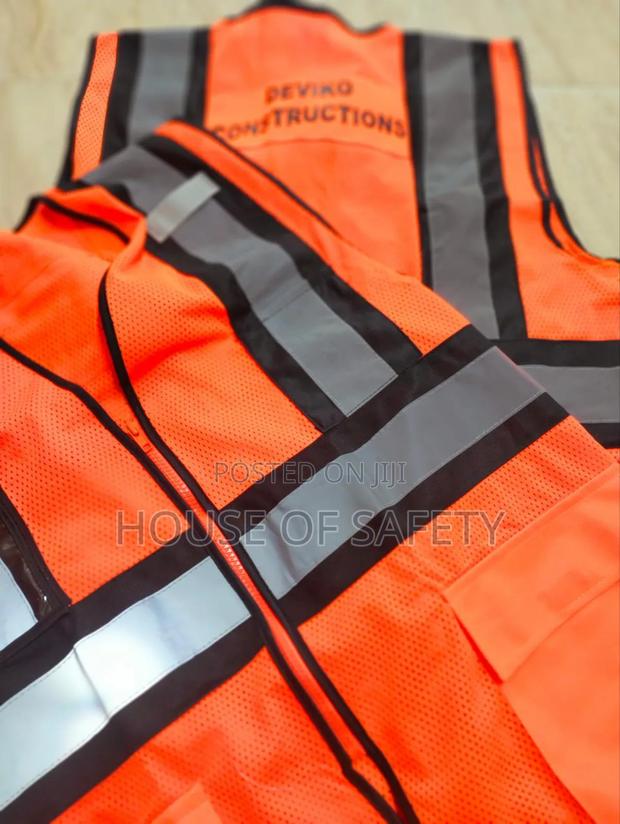 Polyester Ventilated Orange Reflector Jackets - thumbnail 3