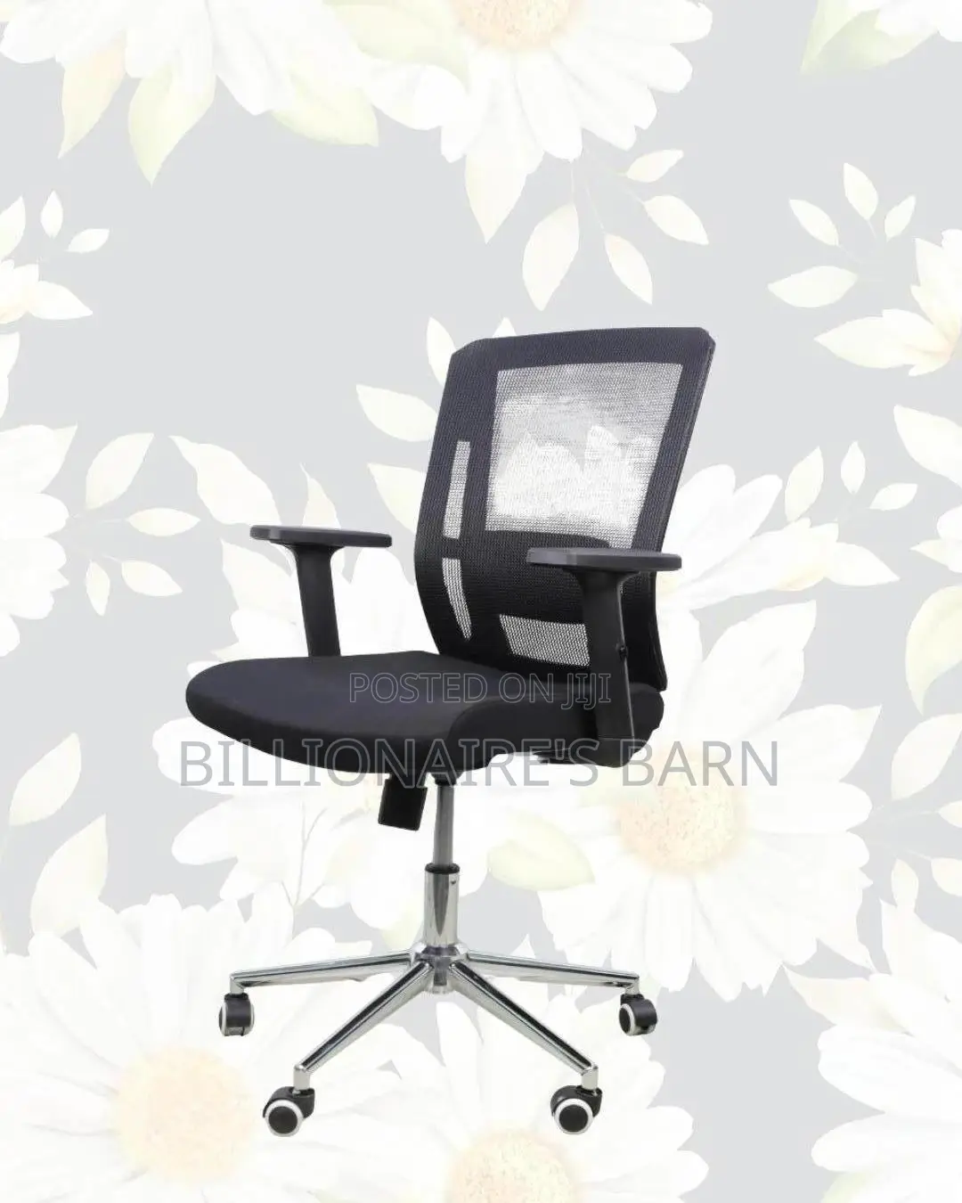 Ergonomic Mid-back Chair With Chrome Base | For Professional Offices