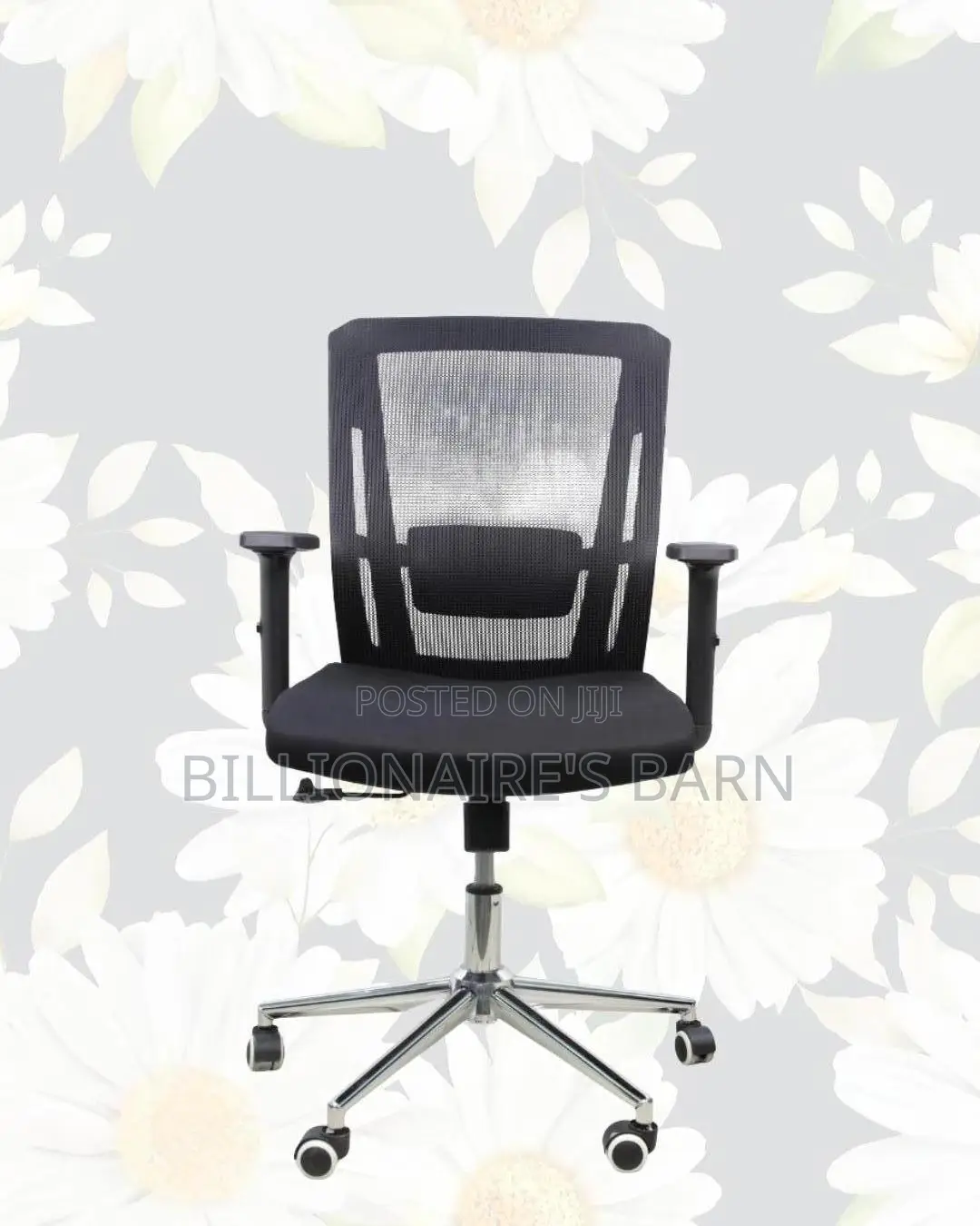 Ergonomic Mid-back Chair With Chrome Base | For Professional Offices