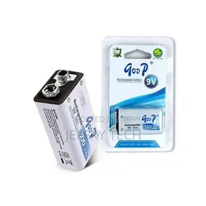 Goop 9v 300mah Rechargeable Battery, Blister Pack of X 9-Volt Battery