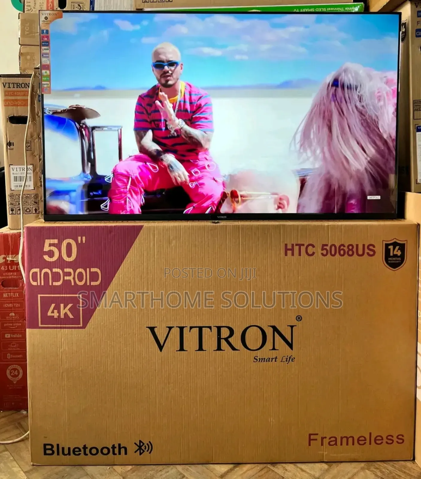Vitron 50 Inches Smart Android Frameless Tv With Ultra Hd