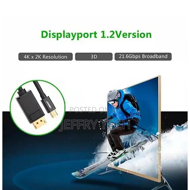 Ugreen Mini Displayport to Displayport Cable - Mini Dp to Dp - 1.5m - thumbnail 2