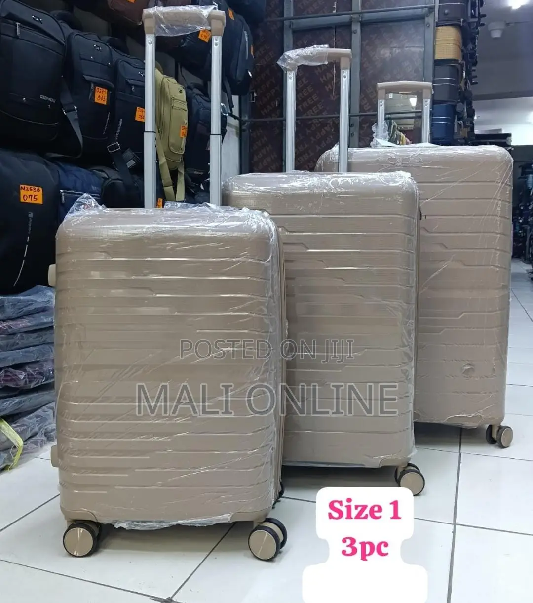 3-Piece Luggage Set 30-Inch Spinner Suitcase Abs Travel Trolley Bags