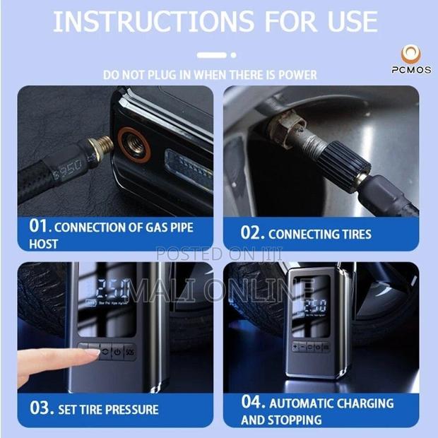Portable Electric Tire Inflator Air Pump Compressor Handheld Pump - thumbnail 2