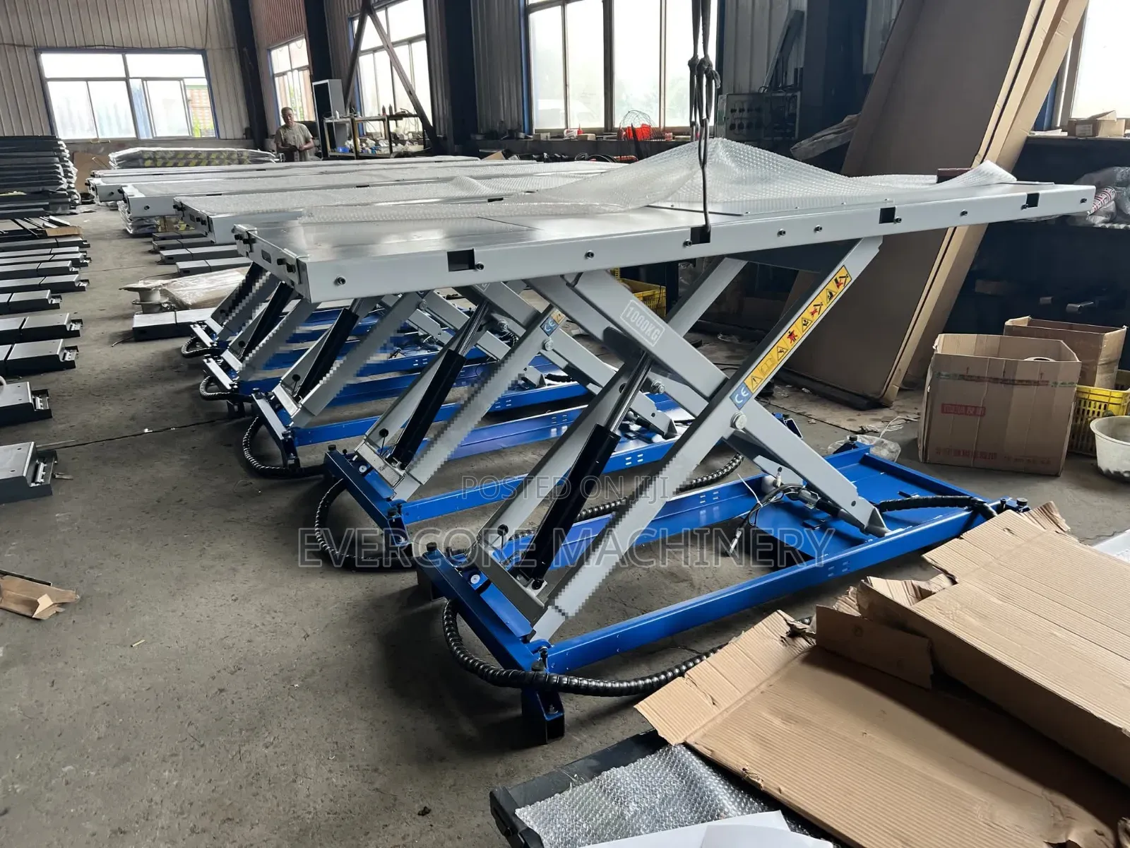 Middle Rise 1.35metre Rise Heavy Duty Car Scissor Lift 4tonne
