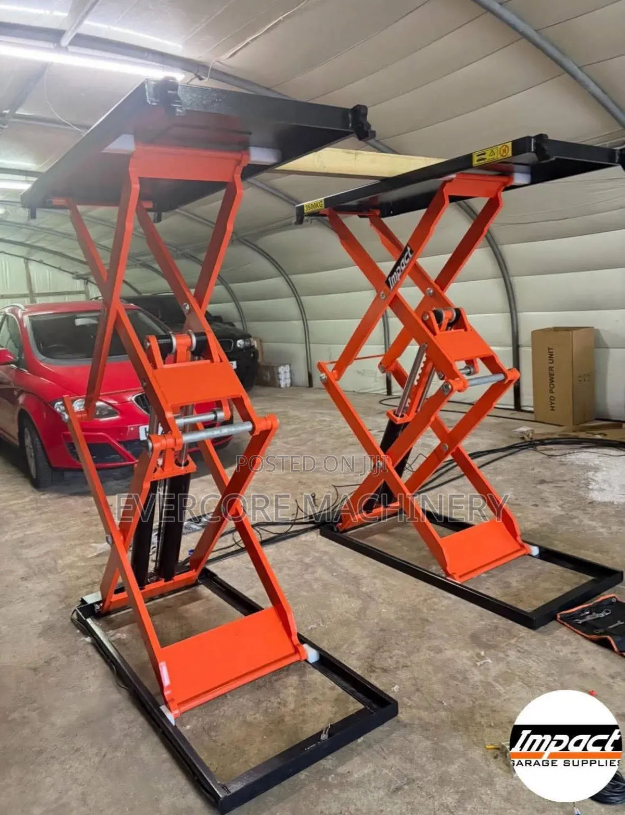 Heavy Duty Car Scissor Lift Machine High Rise 1.9m Lift