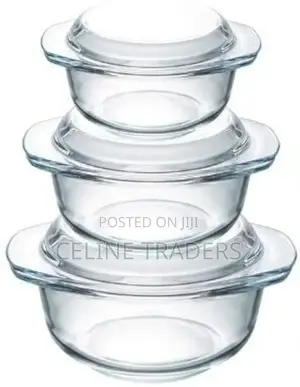 Transparent Glass Bakeware Combo – Twin Pan Set + Oven Glove