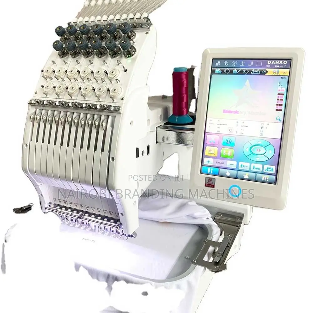 Single Head 15 Needles Automatic T-Shirt Cap Embroidery Machines