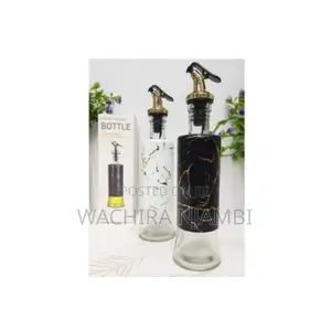 Glass Marble Oil/Vinegar Dispenser Bottle