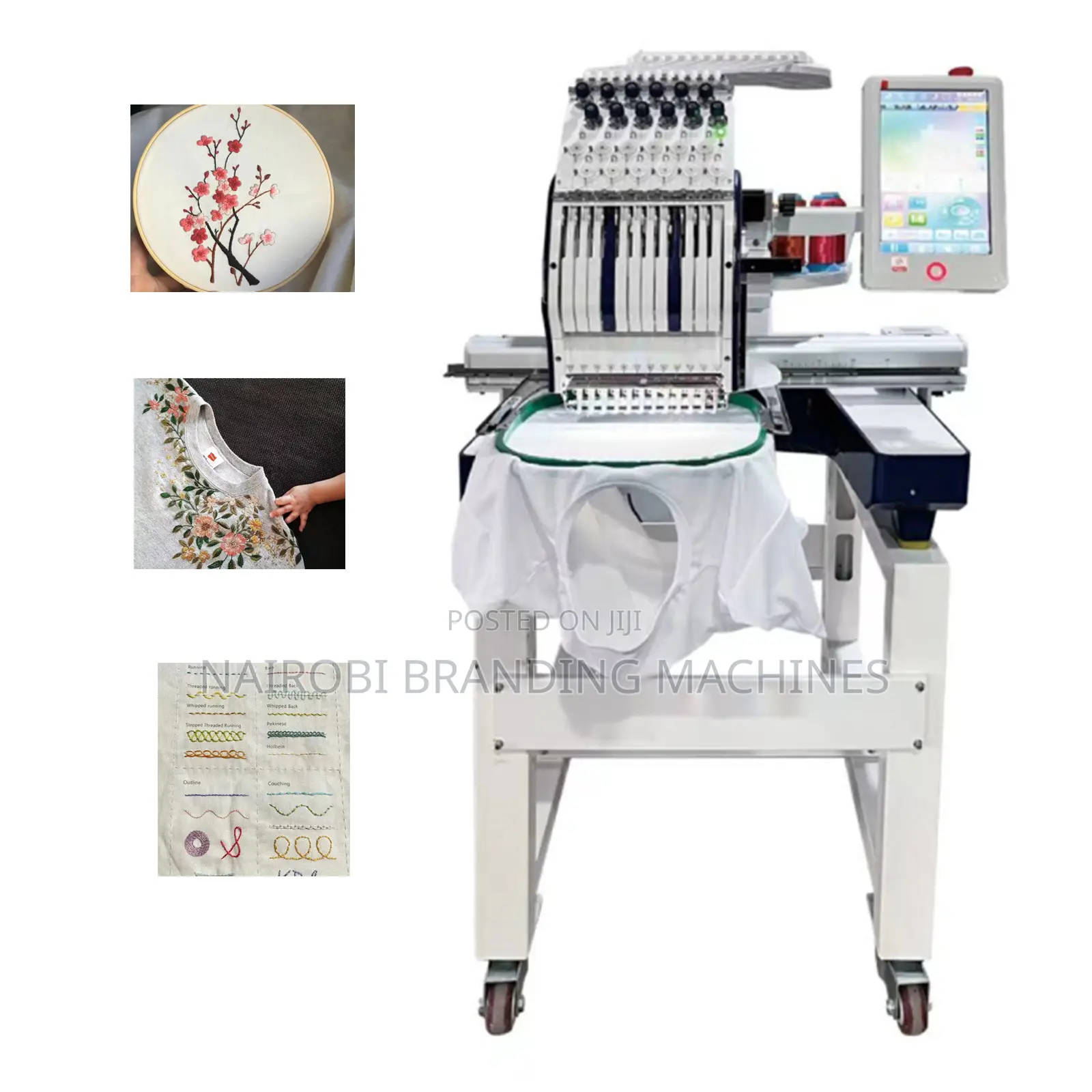 Flat Embroidery Machine 15 Needles Single Head Embroidery Machine