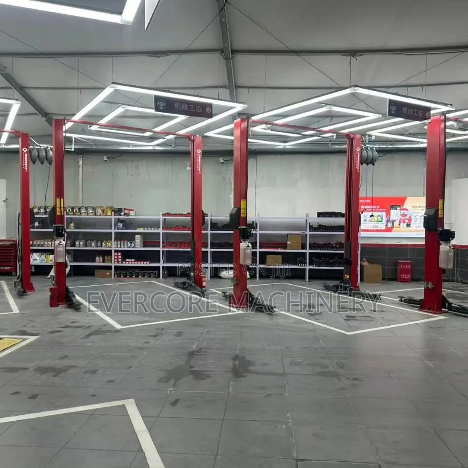 Commercial 4 Tonne Electro-Hydraulic Two Post Car Lift Machine 1.9m