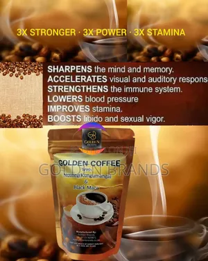 Golden Coffee With Nutmeg Black Maca--Boost Energy, Power Stamina
