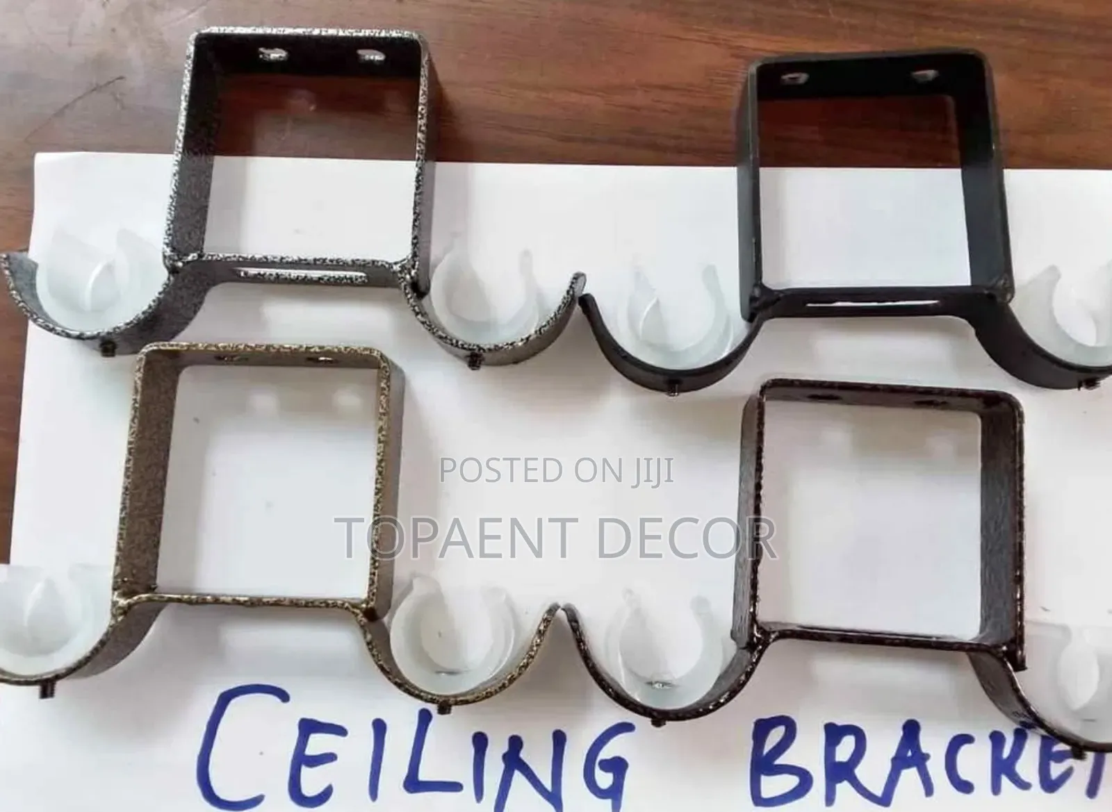 Heavy Duty, Powder Coated Black, Brown ,Silver Grey Ceiling Brackets