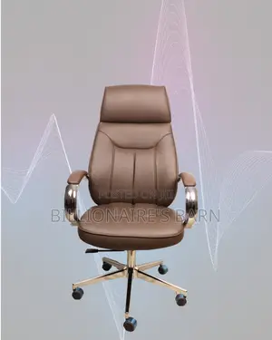 Breathable Leather Headrest Brown Chair | Perfect for Home Office