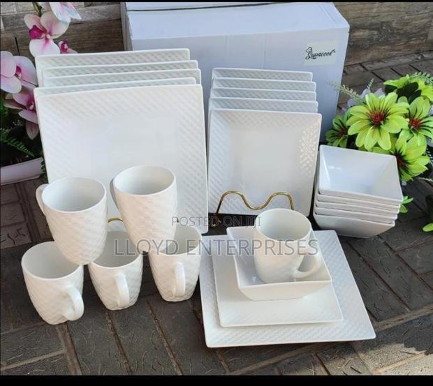 24pcs Square White Dinner Set - main view