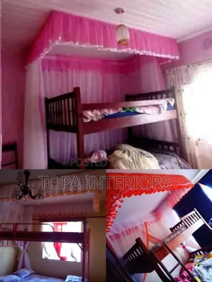 Custom Made Double Decker Ceiling Mosquito Nets With Rails